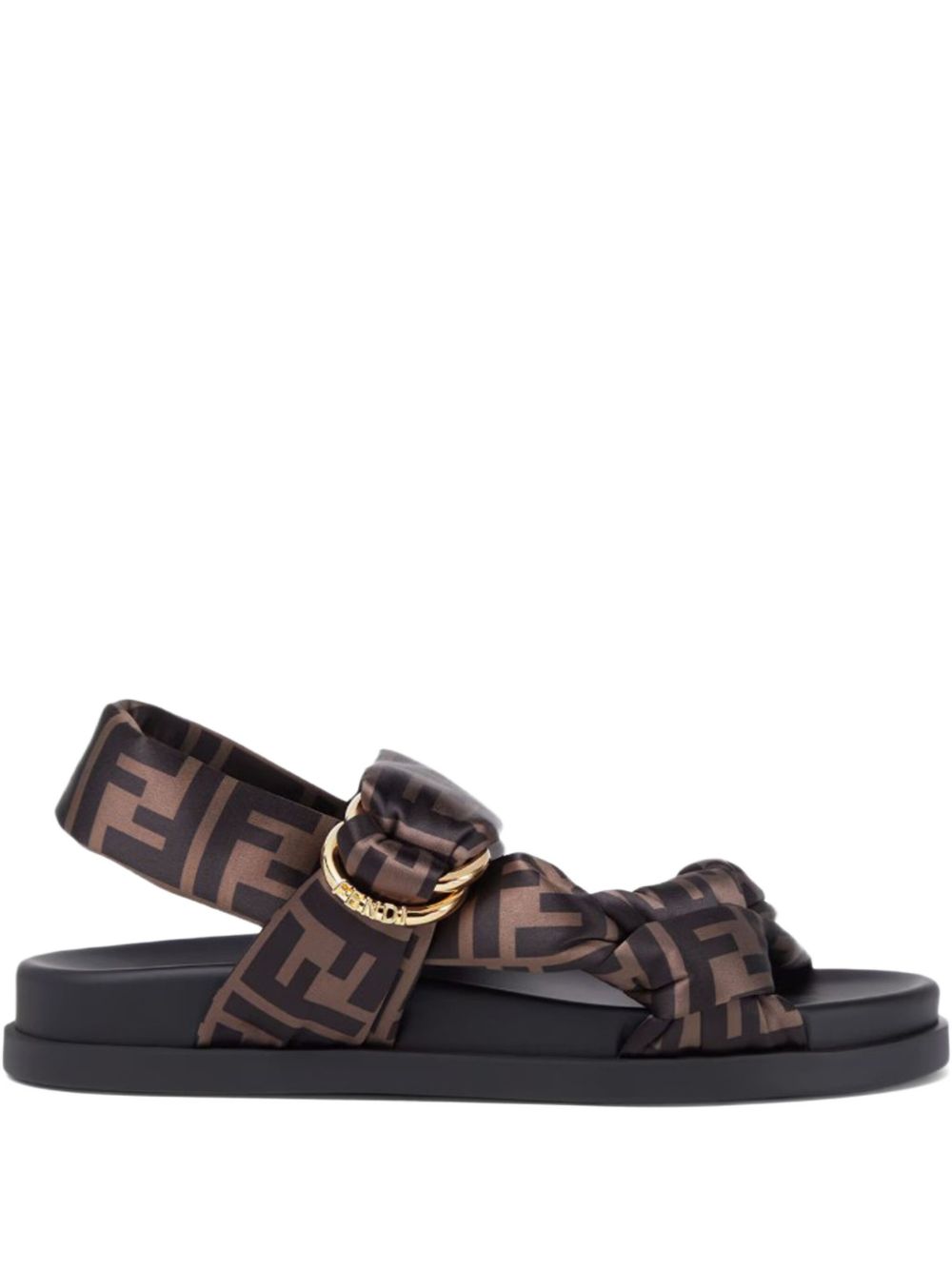 Fendi Sandals Brown Polyester