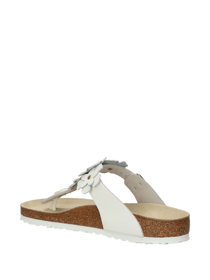 Birkenstock Sandals White Rubber Leather