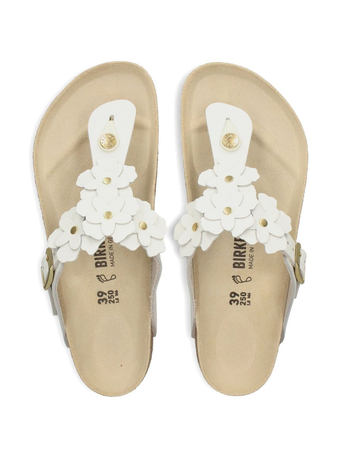 Birkenstock Sandals White Rubber Leather