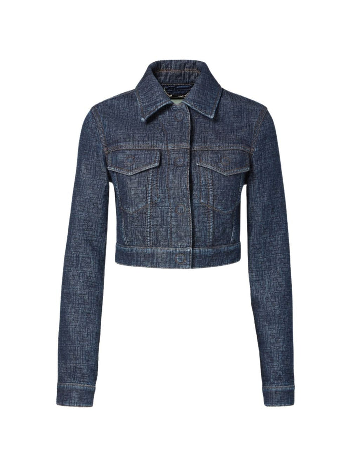 Fendi Coats Blue Cotton