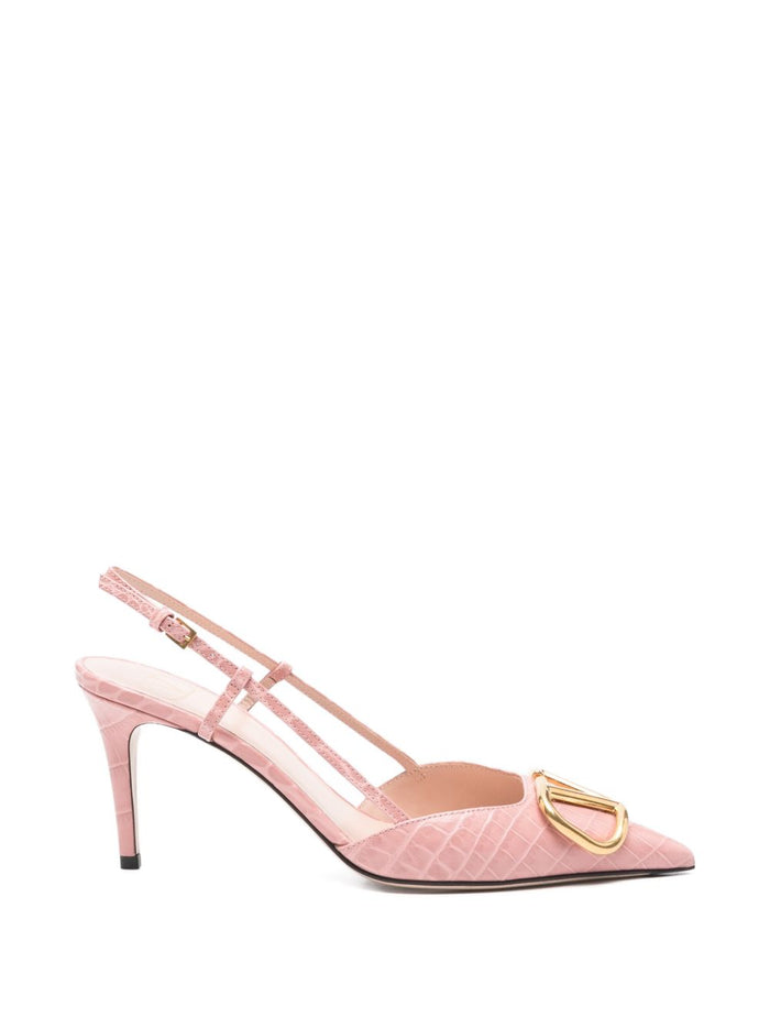 Valentino Garavani With Heel Pink Calf Leather