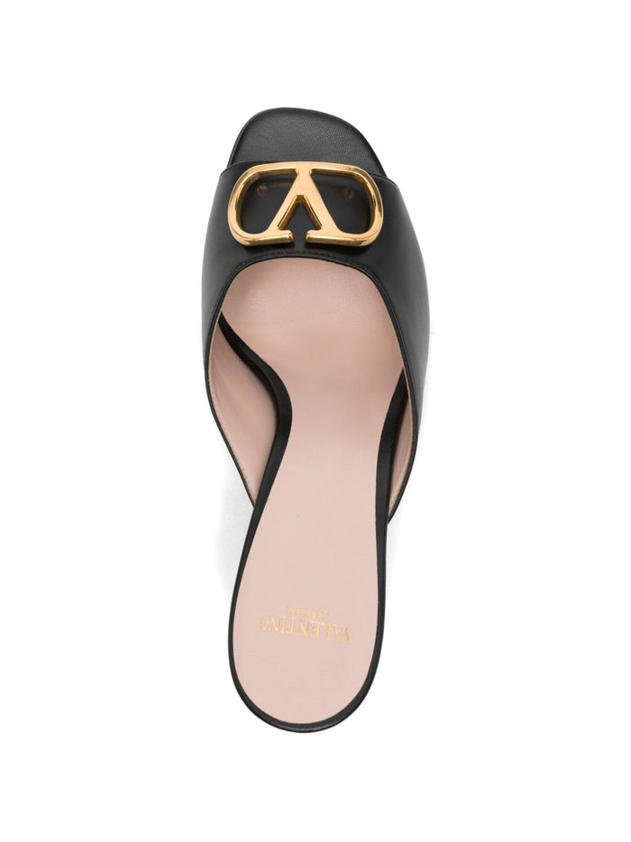 Valentino Garavani Sandals Black Calf Leather