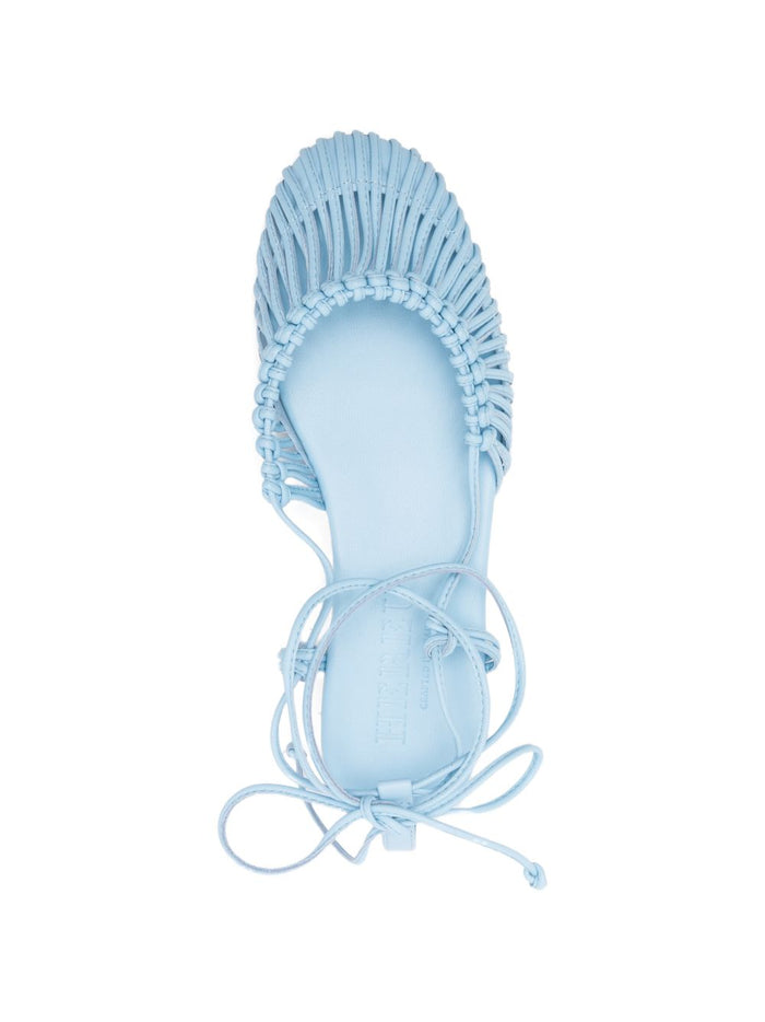 HEREU Flat shoes Clear Blue Lambskin Calf Leather