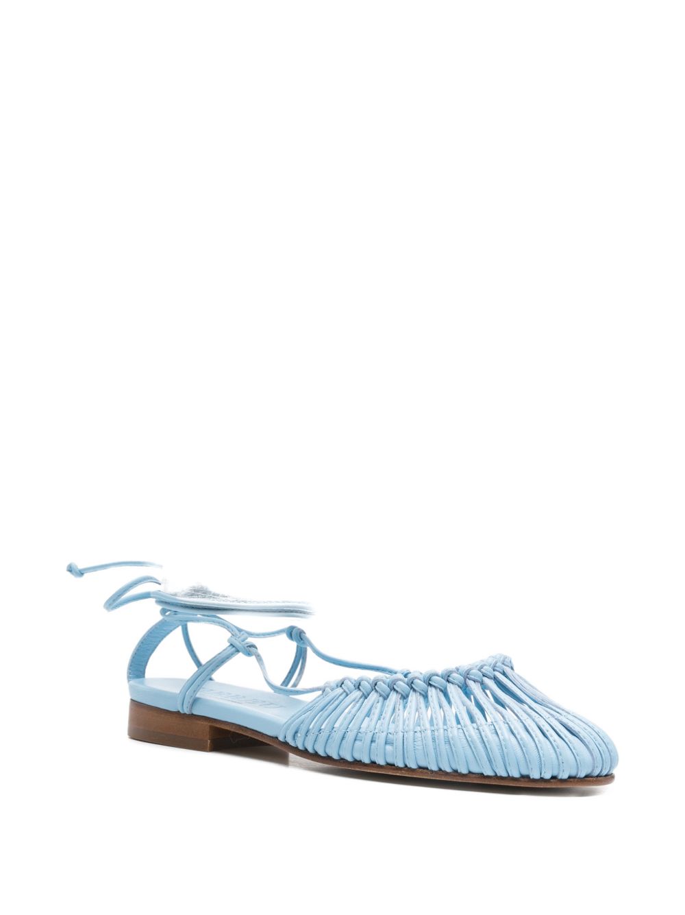 HEREU Flat shoes Clear Blue Lambskin Calf Leather