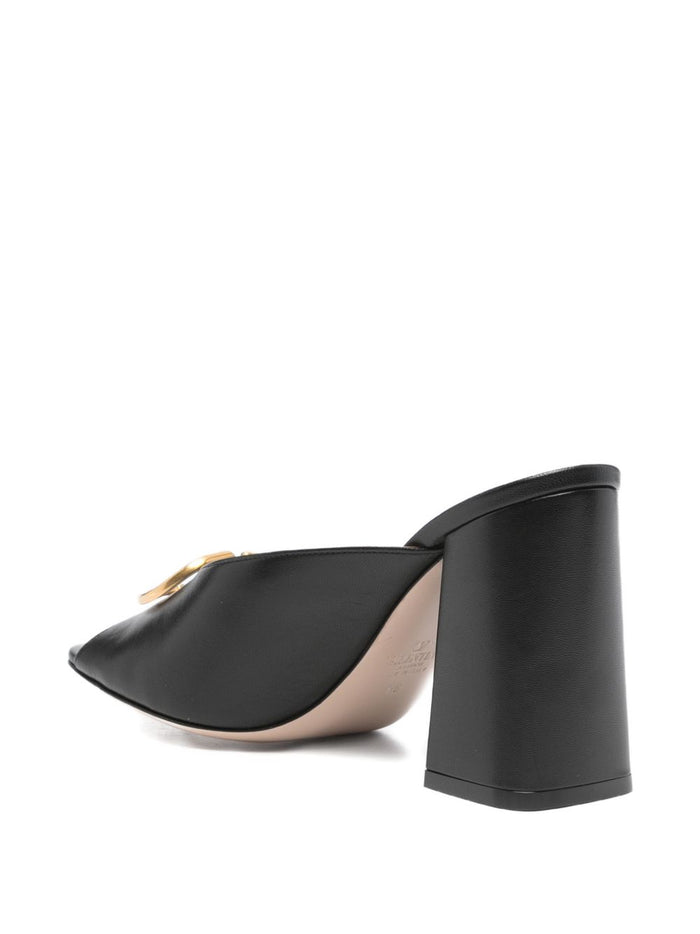 Valentino Garavani Sandals Black Calf Leather