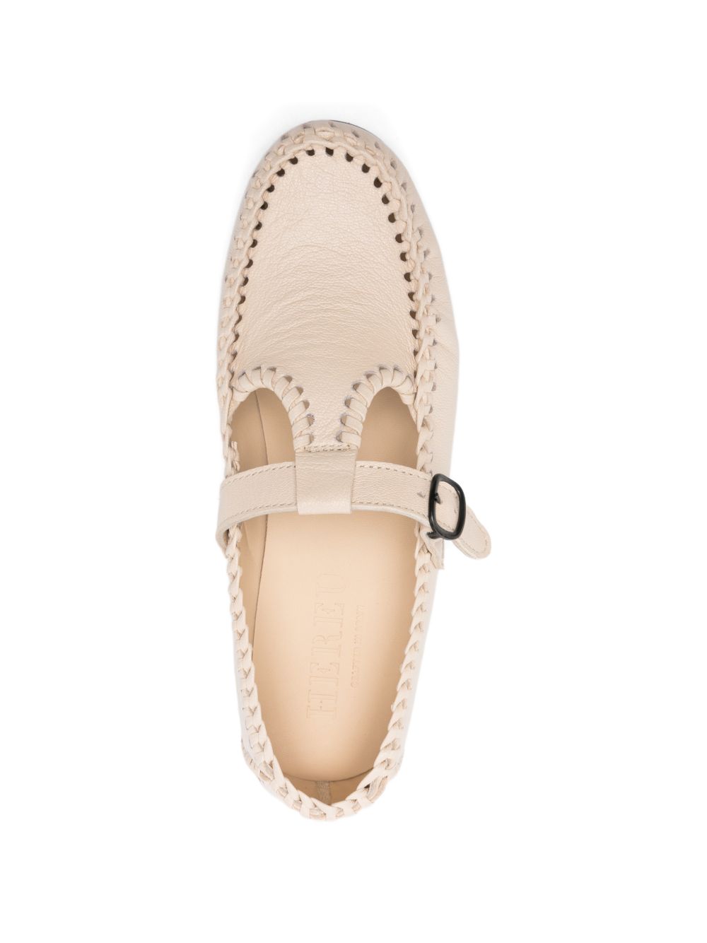 HEREU Flat shoes Beige Calf Leather
