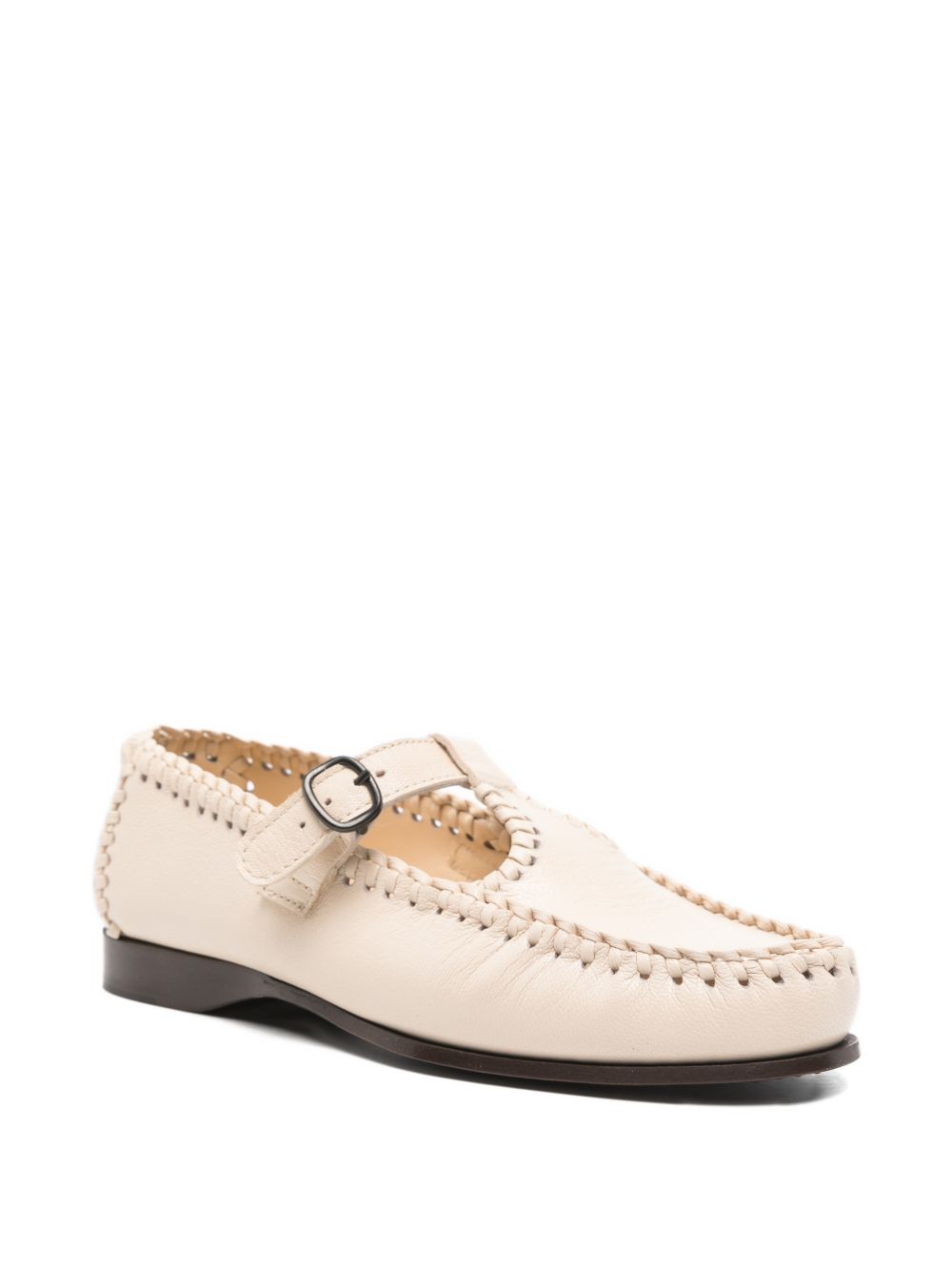 HEREU Flat shoes Beige Calf Leather