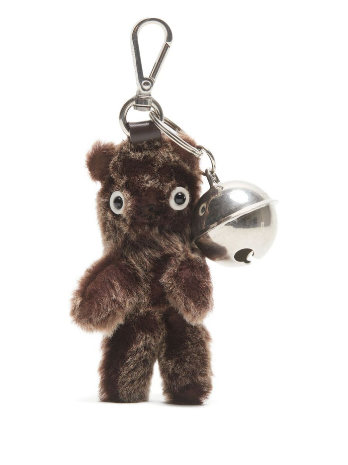 Acne Studios Keychains Brown Metal Fabric