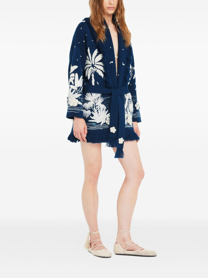 Alanui Sweaters Blue Wool Polyamide