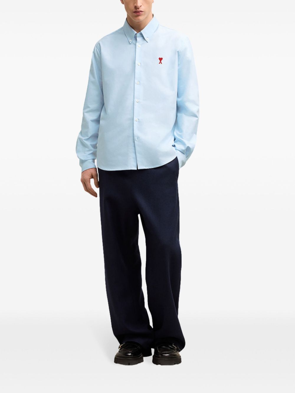 Ami Paris Shirts Clear Blue Cotton