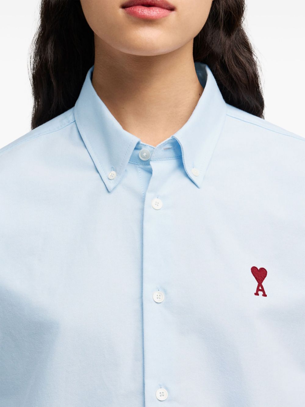 Ami Paris Shirts Clear Blue Cotton