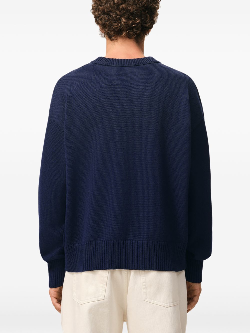 Ami Paris Sweaters Blue Wool 53 % Cotton