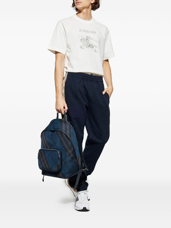 Burberry Trousers Blue Cotton