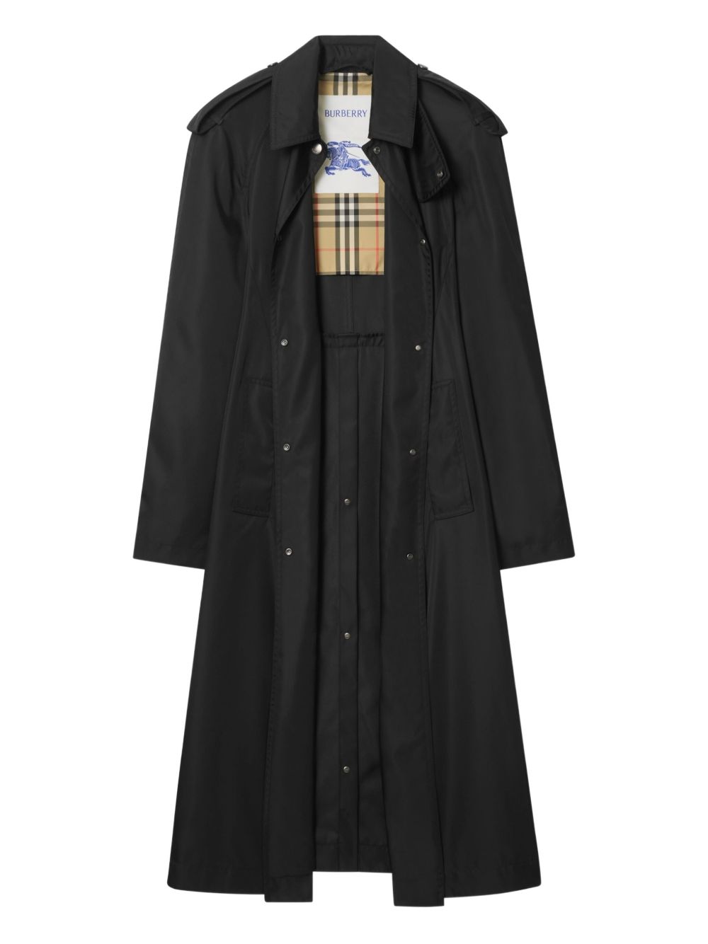 Burberry Coats Black Polyamide