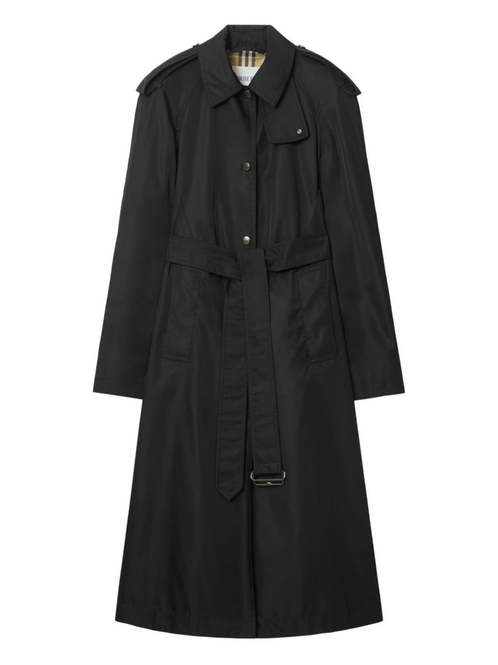Burberry Coats Black Polyamide