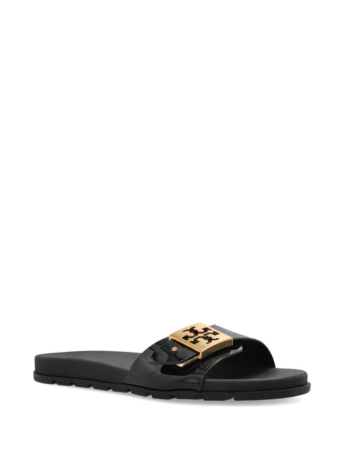 Tory Burch Sandals Black Rubber Nappa Leather