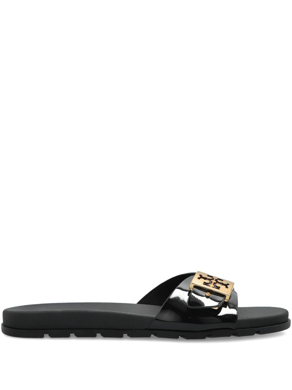Tory Burch Sandals Black Rubber Nappa Leather