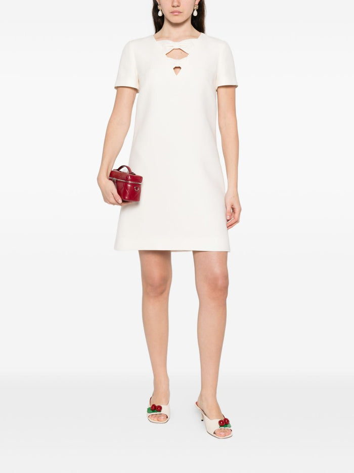 Valentino Dresses Ivory Silk Virgin Wool