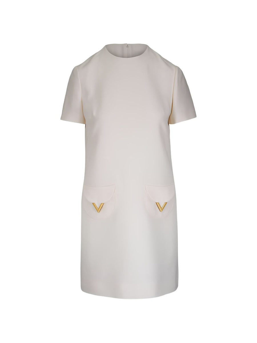 Valentino VLogo Signature wool and silk dress