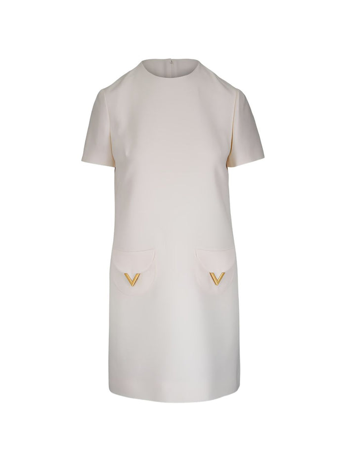 Valentino Dresses Ivory Silk Virgin Wool