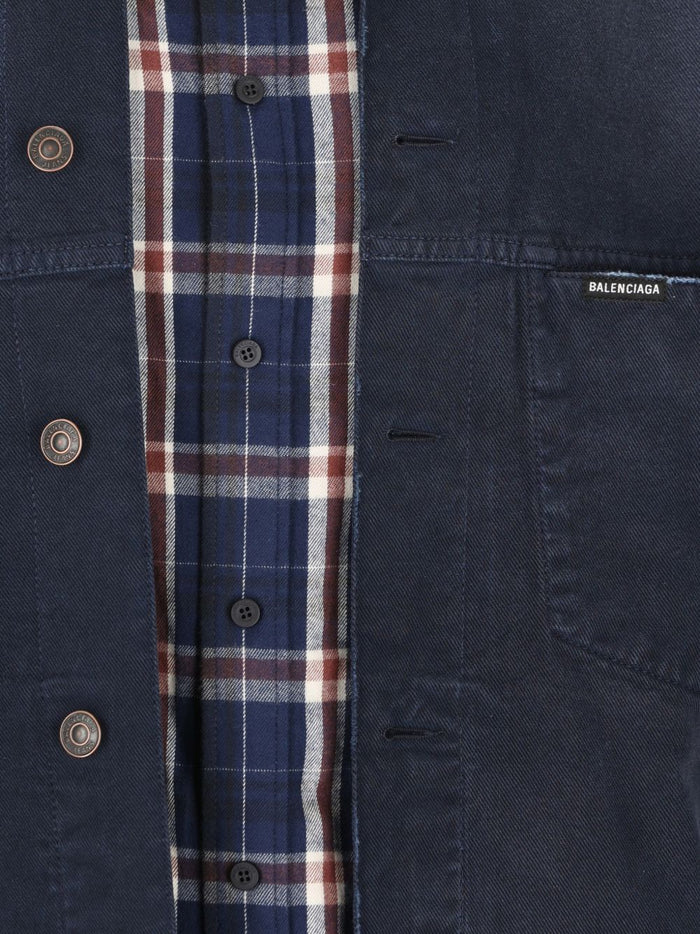 Balenciaga Jackets Blue Cotton