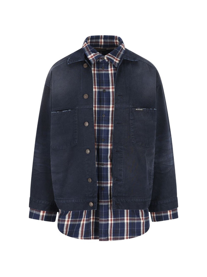 Balenciaga Jackets Blue Cotton