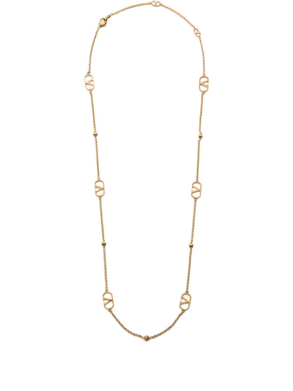 Valentino Garavani VLogo Necklace — Gold