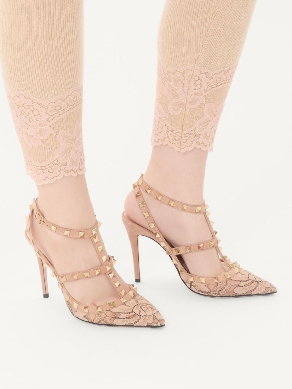 Valentino Garavani With Heel Powder Calf Leather