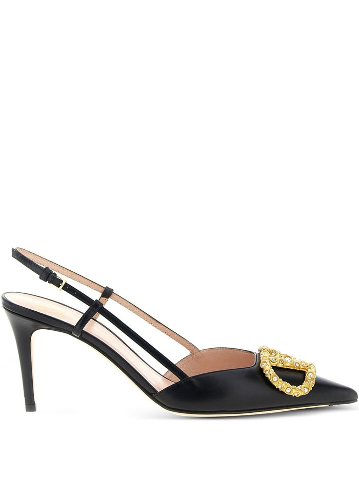 Valentino Garavani With Heel Black Calf Leather