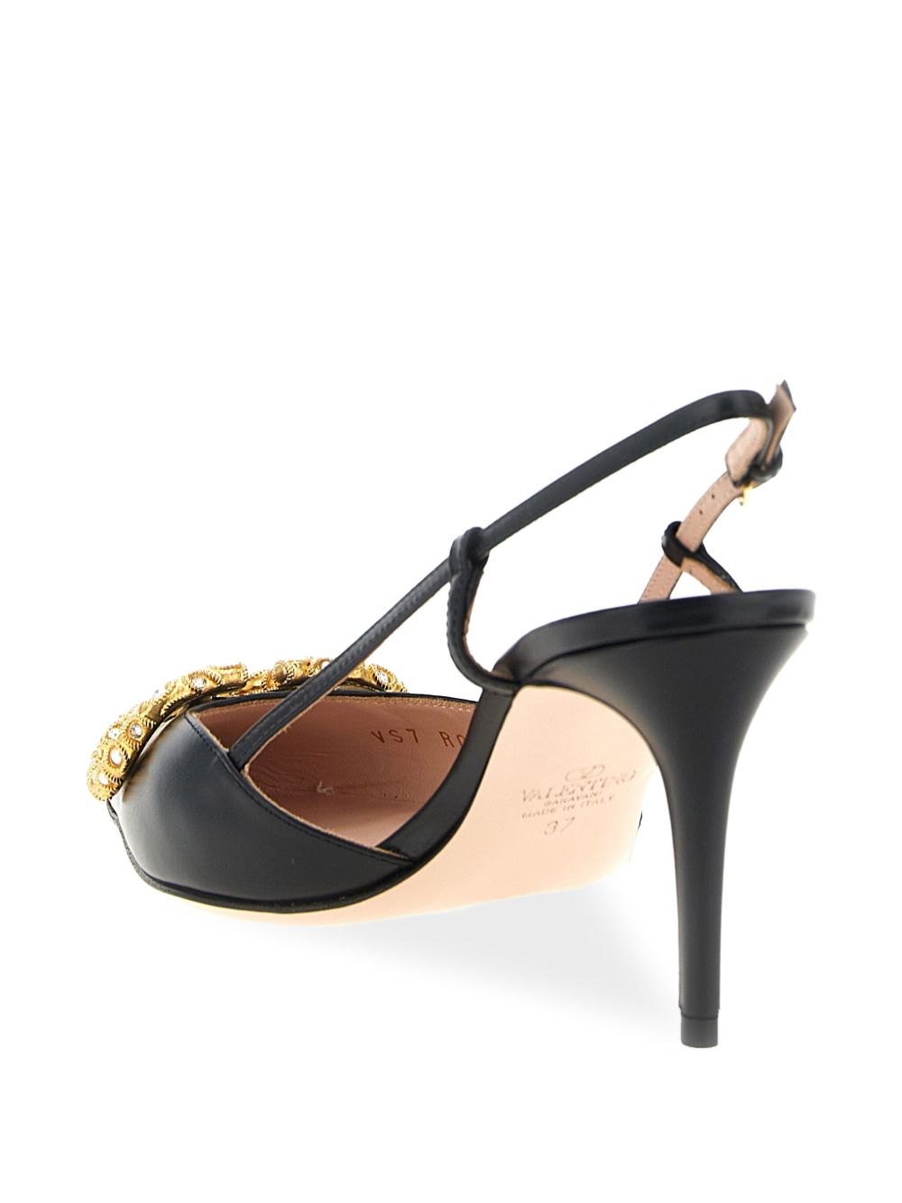 Valentino Garavani With Heel Black Calf Leather