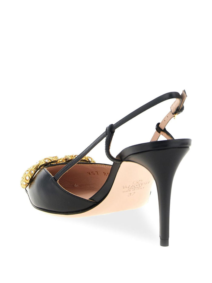 Valentino Garavani With Heel Black Calf Leather