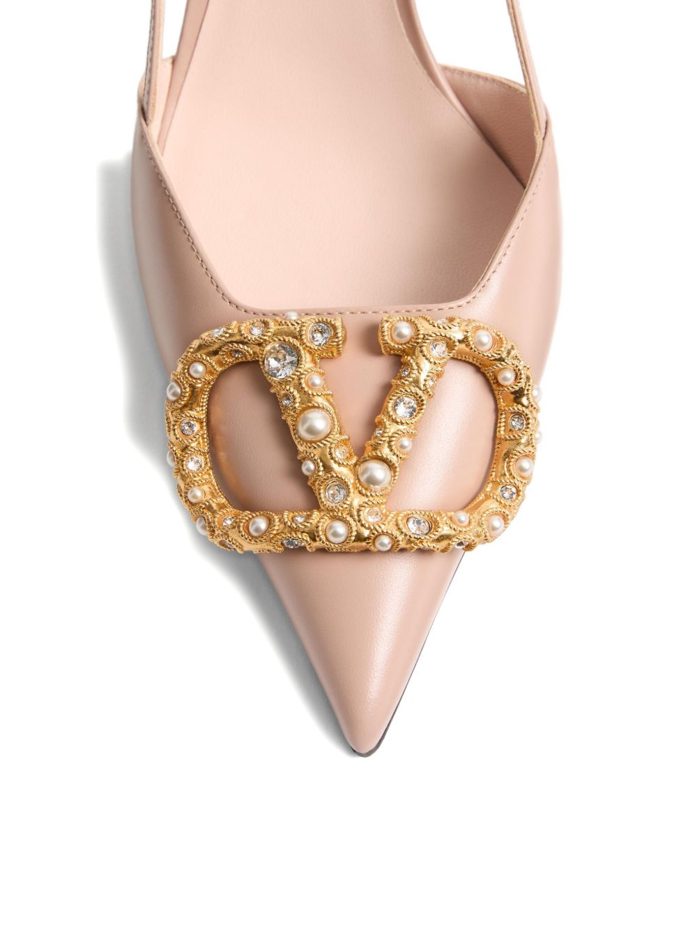 Valentino Garavani With Heel Beige Calf Leather