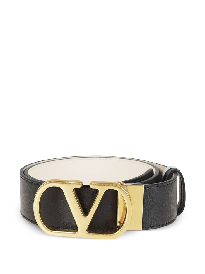 Valentino Garavani Belts Black Calf Leather