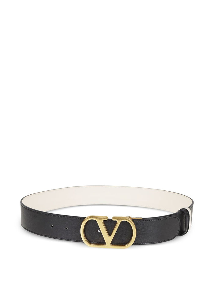 Valentino Garavani Belts Black Calf Leather