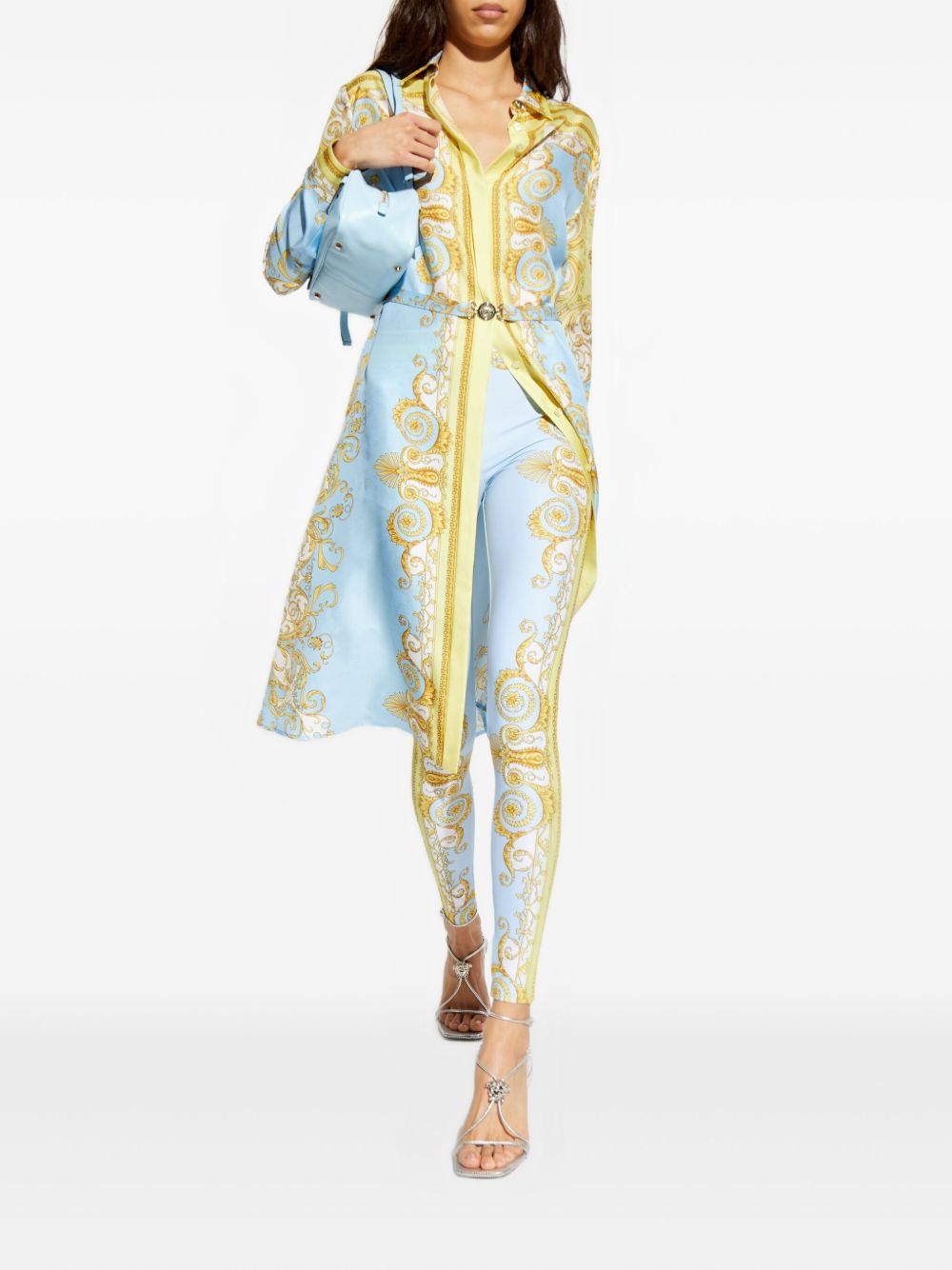 Versace Trousers Clear Blue Outer:elastane