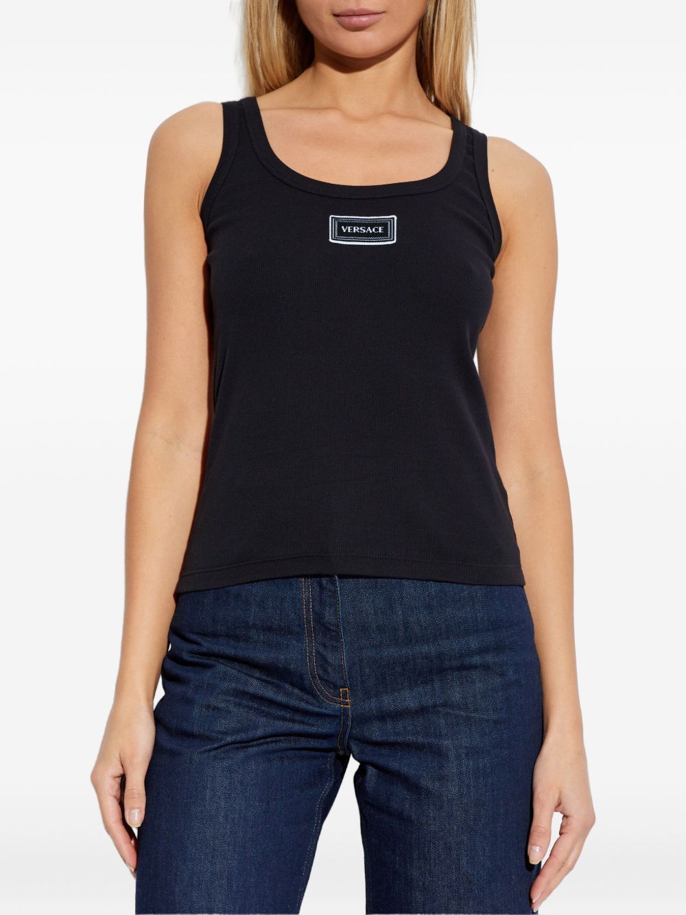 Versace Top Black Outer:elastane
