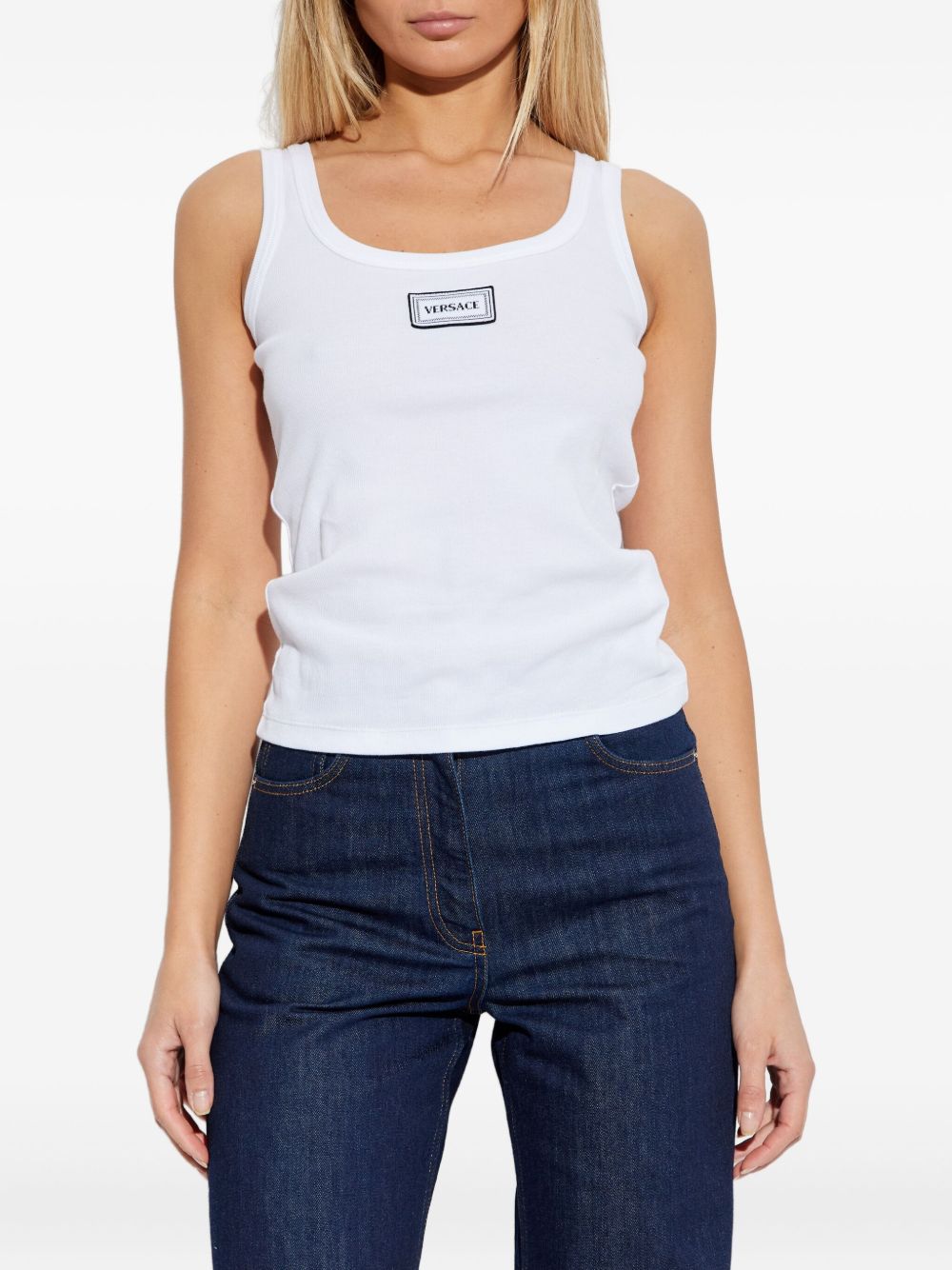 Versace Top White Outer:elastane