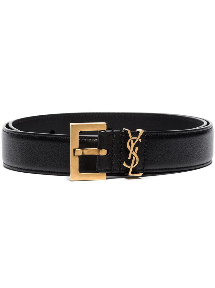 Saint Laurent Belts Nero Calf Leather