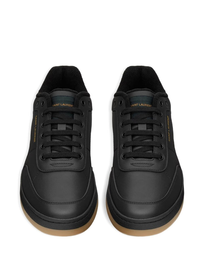 Saint Laurent Sneakers Black Rubber Calf Leather