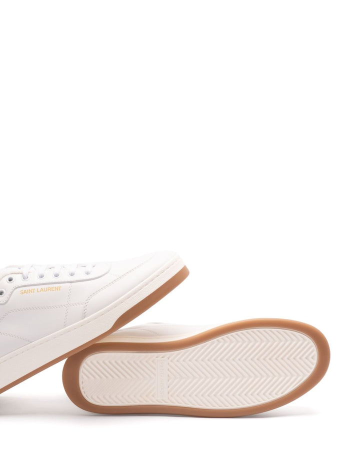 Saint Laurent Sneakers White Fabric Rubber Calf Leather