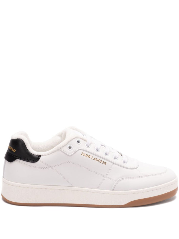 Saint Laurent Sneakers White Fabric Rubber Calf Leather
