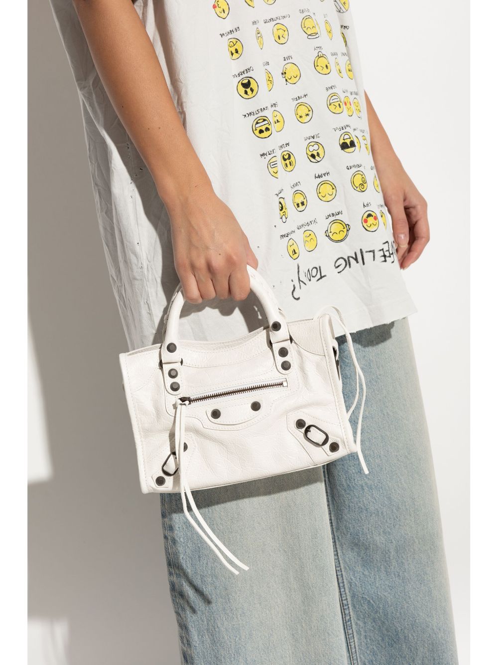 Balenciaga Bags White Lamb Leather
