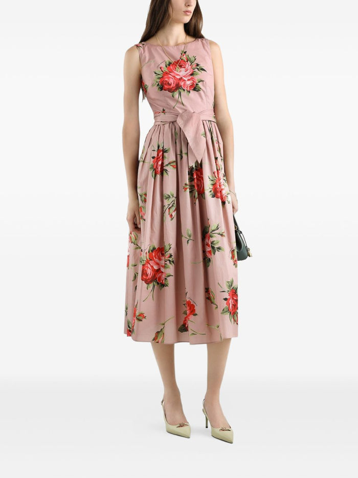 Dolce & Gabbana Dresses Pink Elastane Cotton