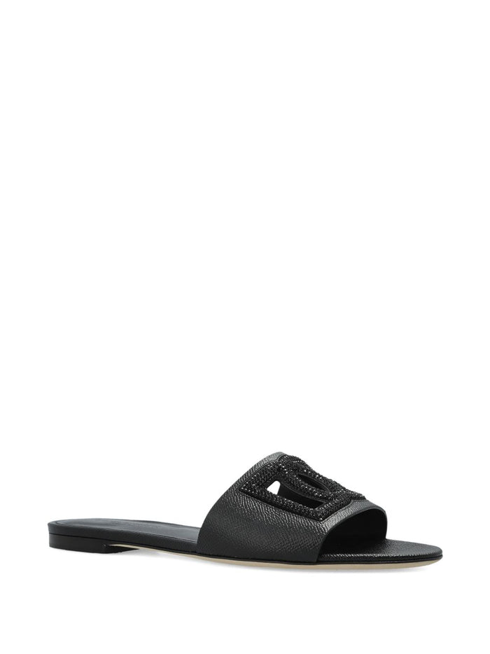 Dolce & Gabbana Sandals Black Calf Leather