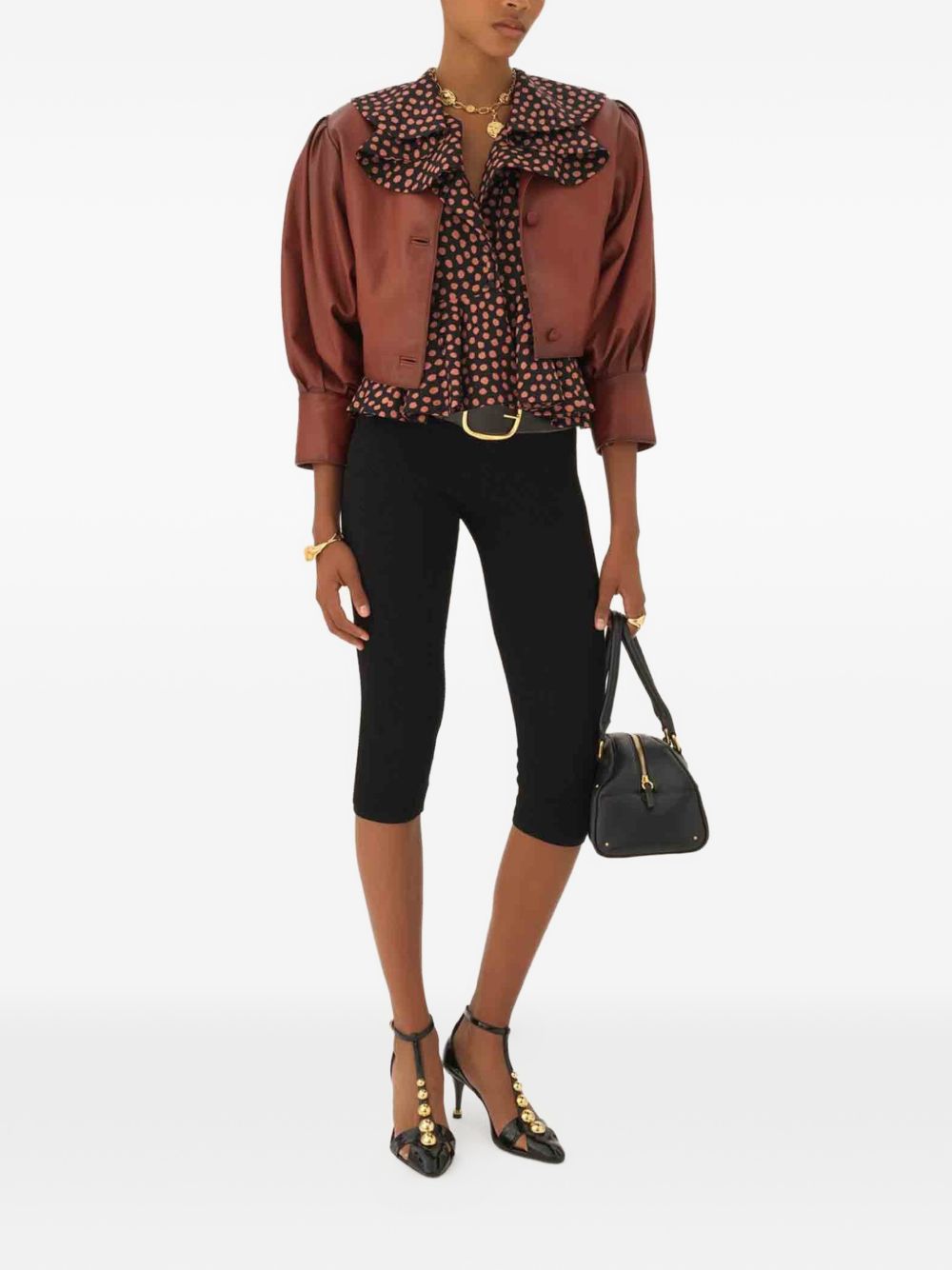 Chloè Jackets Brown Leather Lamb