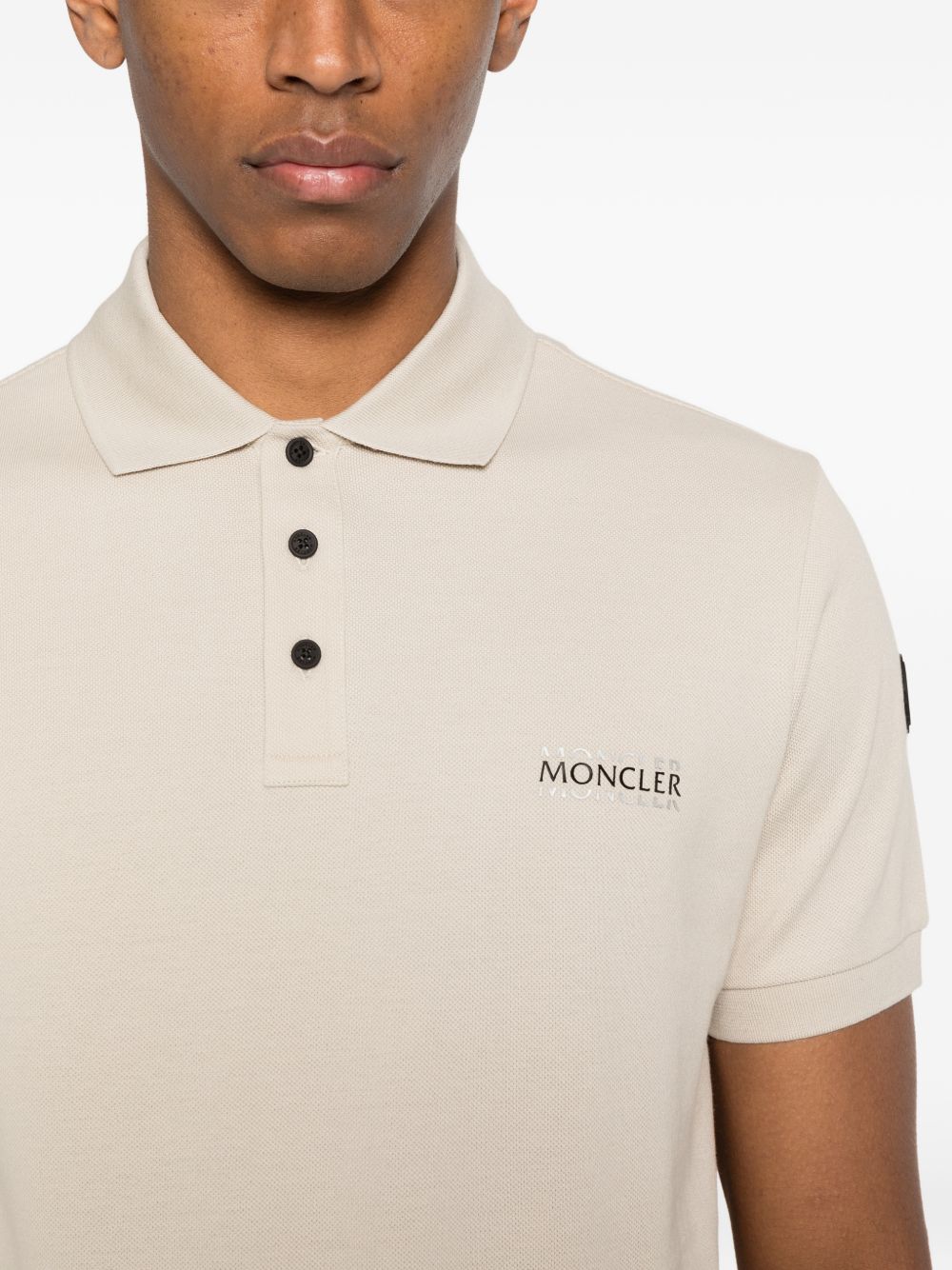 Moncler T-Shirts And Polos Beige Cotton