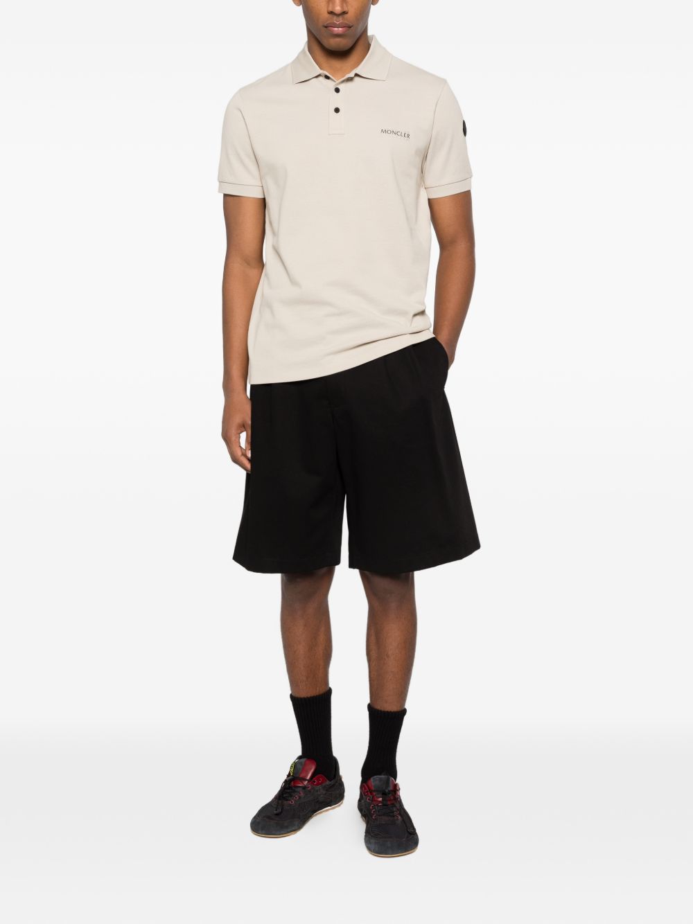 Moncler T-Shirts And Polos Beige Cotton