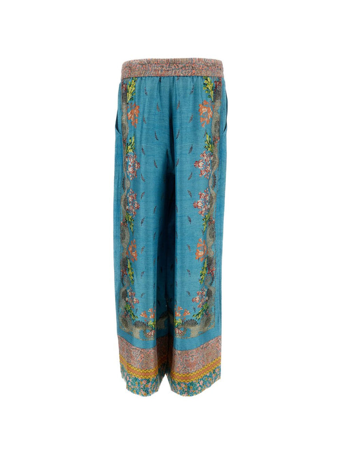 Pierre Louis Mascia Trousers Clear Blue Silk