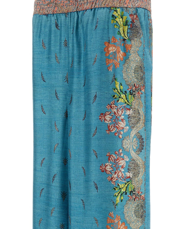Pierre Louis Mascia Trousers Clear Blue Silk