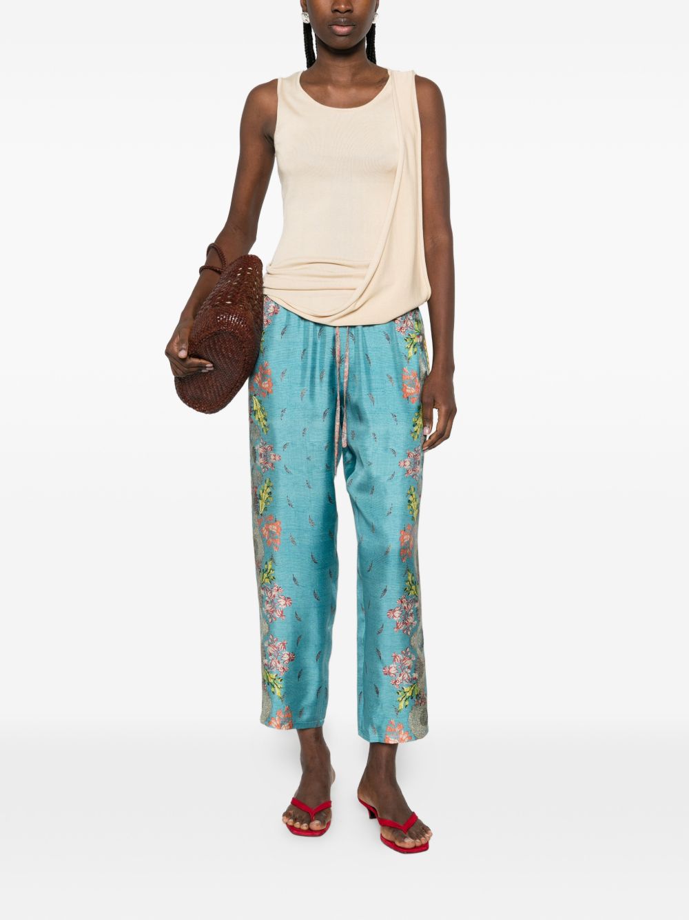 Pierre Louis Mascia Trousers Clear Blue Silk